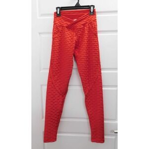 Canoan Red Anti Cellulite Crunchy Leggings sz‎ M